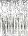 GIFTEXPRESSⓇ Pack of 2, Metallic Silver Foil Fringe Curtain/Photo Backdrop/hanging Tinsel/Hanging curtain/foil fringe window cutain/doorway curtain/entrance curtain