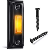 Dreyoo Metal Lighted Doorbell Push Button, Wired Doorbell Switches, Black | Heavy Duty LED Lighted Wall Mounted Doorbell Push Buttons for Home Universal Garage Door Opener Switch, Property in Copyright