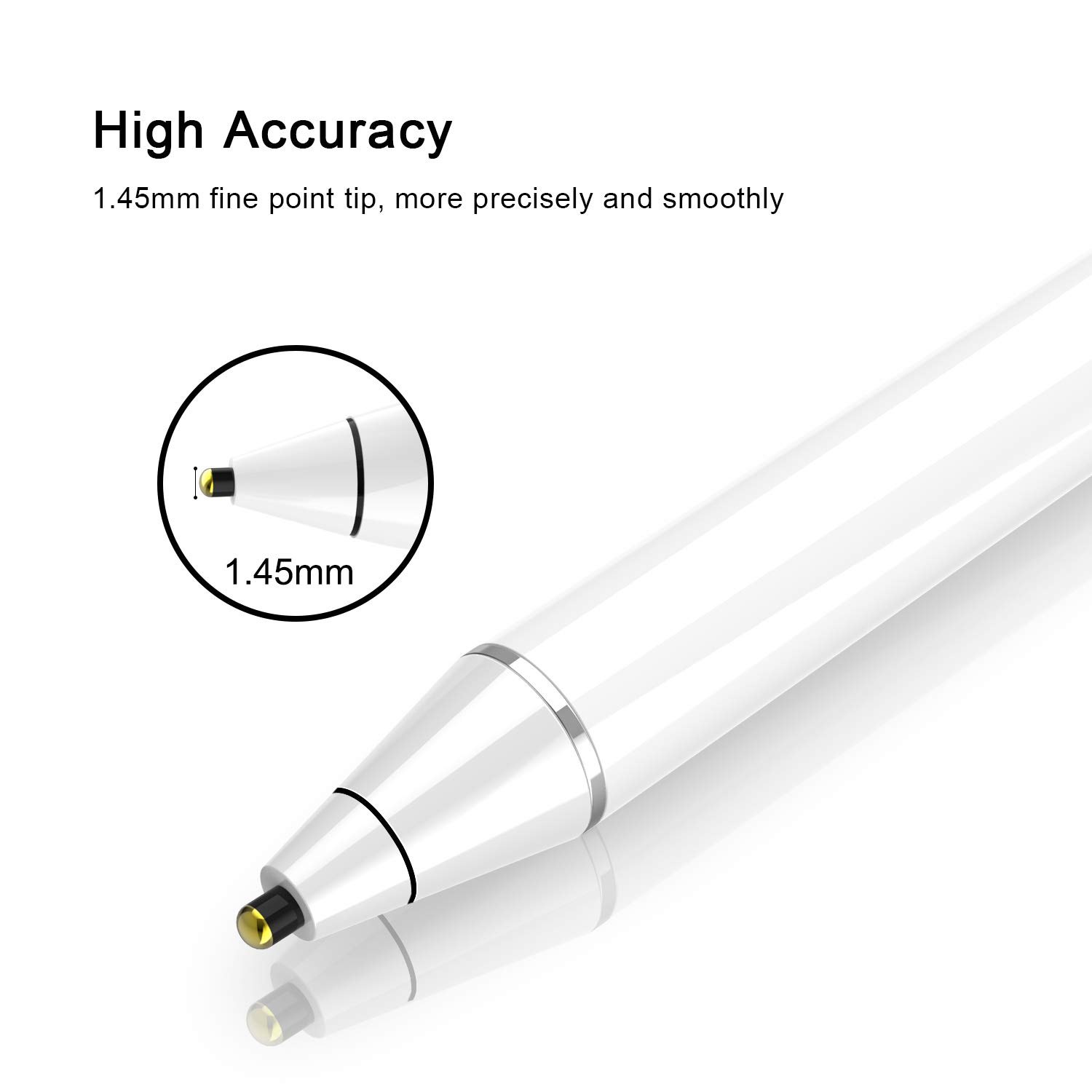 Ciscle iPad Stift, Wiederaufladbarem Apple Pencil mit 1,45 ...