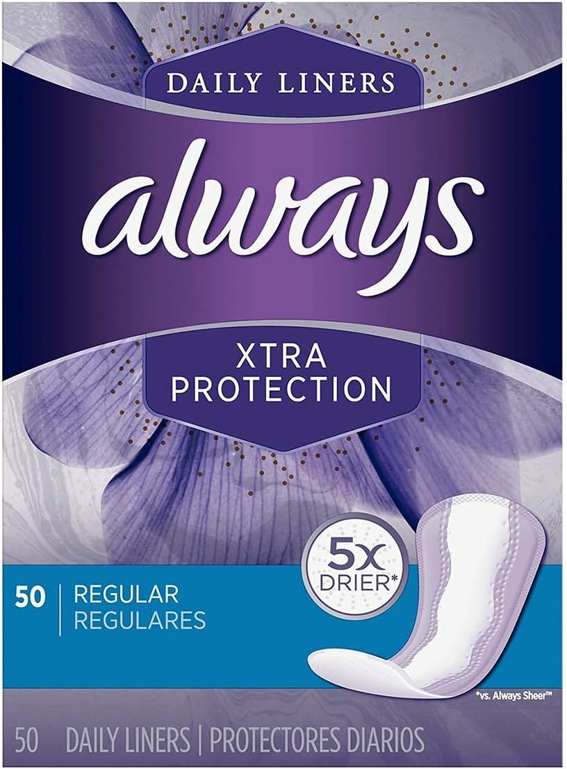 Always Xtra Protection Regular Daily Liners 50 ea (Pack of 2): Health & Personal Care