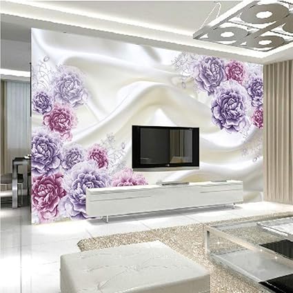 Amazon Com Xbwy Hottest 3d Stereo Silk Flower Wallpaper