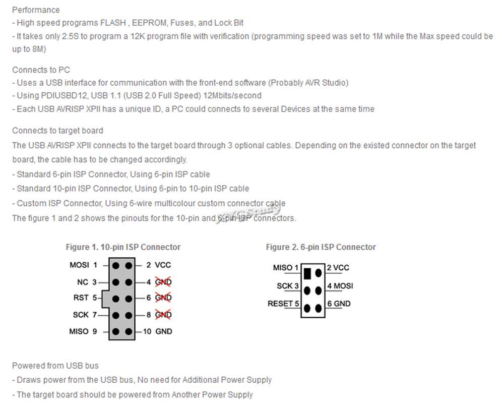 Mua Compatible Atmel AT AVRISP mkII AVR ISP mk2 USB MCU AVR XMEGA In ...