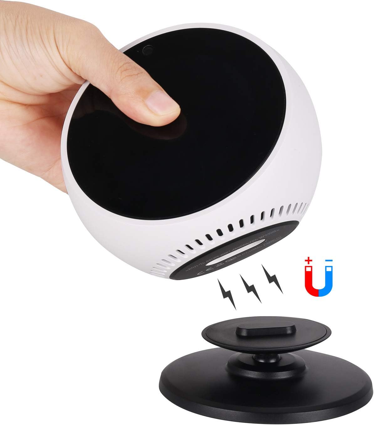 SoulQ Echo Spot Stand,360-degree Rotation Adjust Holder,Improves Viewing Angle Appearance for Amazon Echo Spot - Image 4