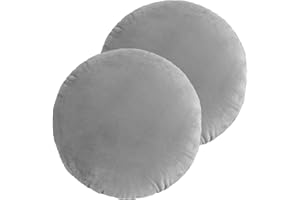 2Pcs Round Throw Pillow Covers, 18 * 18 inch Decorative Pillow Case Soft Warm Velvet Pillowcase Farmhouse Boho Cushion Covers