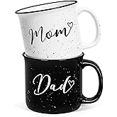 YHRJWN New Parents Mugs Set - Mom & Dad Gifts for Couples, Perfect for Mothers Day, Fathers Day & Christmas, 15 Oz Each