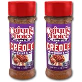 Cajun's Choice Creole Seasoning, 3.8 oz - Pack of 2 | Low-sodium, all-purpose Creole seasoning with no MSG for meats, poultry, seafood, vegetables, soups and grilling.