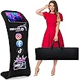 ZLPOWER Photo Booth for iPad Holder Stands Sharing Shell Selfie Station with Logo Print Tension Fabric Display Tablet Kiosk Stand Printed Aluminum Alloy Photobooth with Portable Bag for Events Rental