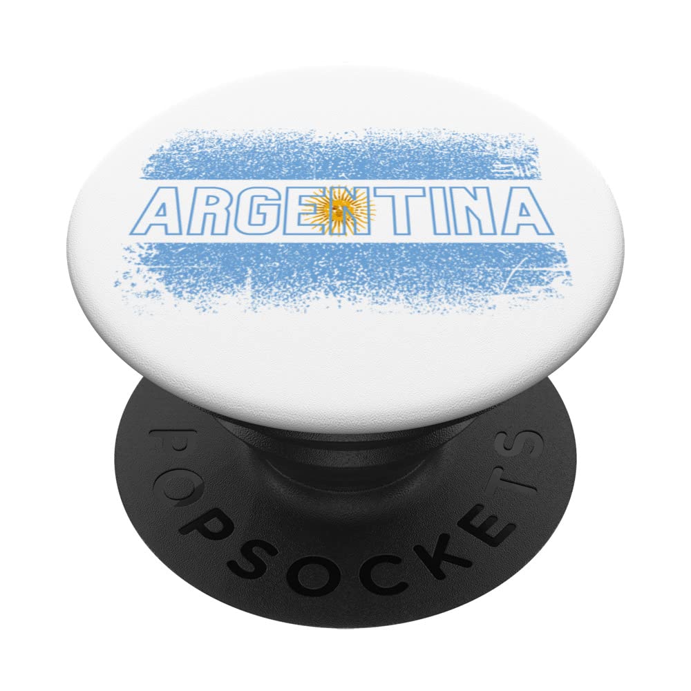 Argentina National Flag Vintage Grunge Argentinian 2022 PopSockets Swappable PopGrip