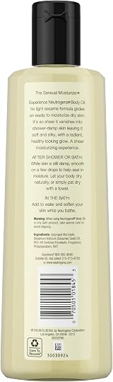 Neutrogena Lightweight Body Oil Dry Skin Sheer Moisturizer Light Sesame 16 fl oz view 9