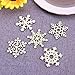 TINKSKY Christmas DIY Assorted Wooden Snowflake Cutouts Craft Embellishment Gift Tag Wood Ornament for Weding,Pack of 10