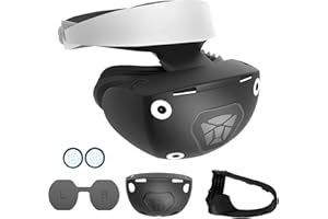 TATAVR Silicone Protective Case Cover for PS VR2 Helmet, Protective Lens Skin Compatible with PS VR 2 Glasses, Easy to Install, Precise Cut, Anti-Scratch
