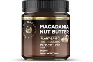House of Macadamias Macadamia Nut Butter, Chocolate - 8.8oz - No Added Sugar, No Palm Oil, Plant-based, No Artificial Ingredients, Keto, Vegan, Creamy