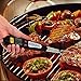 RosyMyth Digital Meat Thermometer for Grilling with Long Fork,Instant Read BBQ Cooking Thermometer with LED Screen, Ready Alarm (Black)