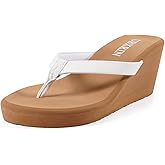 UBXRIN Women's Wedge Flip Flops Comfortable Platform Thong Sandals,Beach Pool Casual Summer Slip-On Shoes