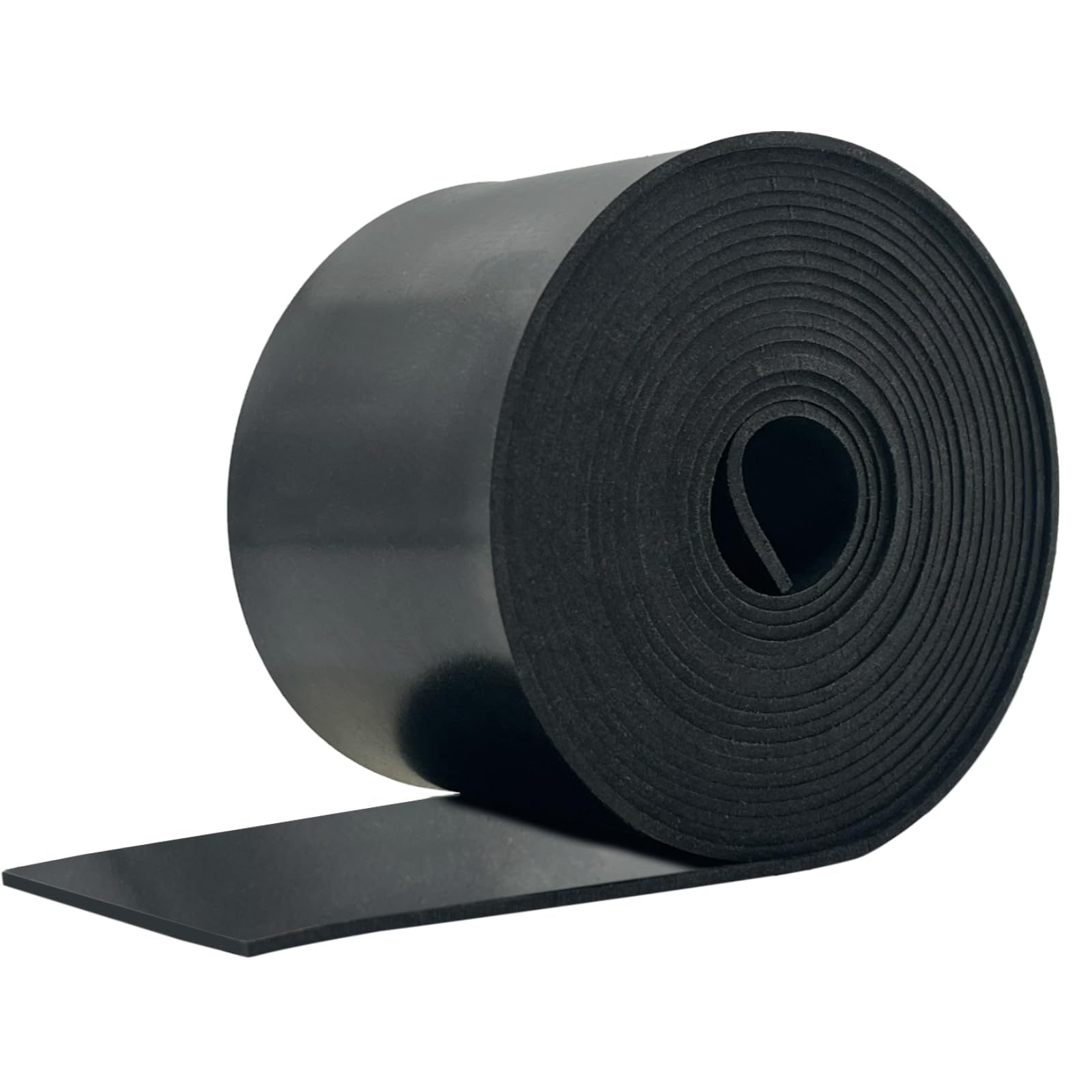 Rubber Strip 120mm(W) x1.5mm(T) x3m(L) Neoprene Rubber Sheet Solid Rubber Rolls for DIY, Washers, Crafts, Pads, Flooring Protection, Supports, Leveling, Weather Seal
