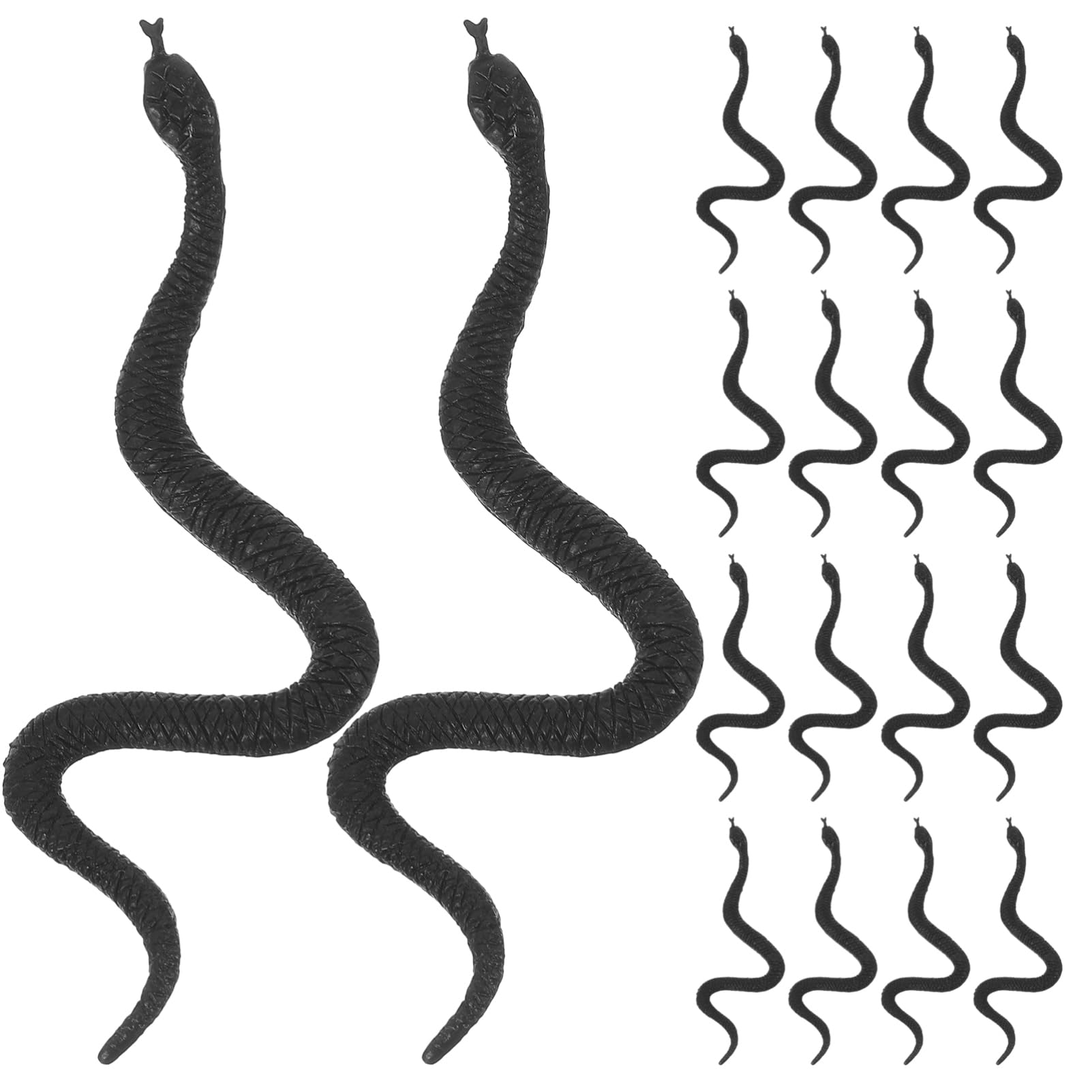 Photo 1 of Cabilock Fake Snake 100pieces Rubber Realistic Snake Small Lifelike 3.37in Models Prank Prop for Halloween, April Fool’s Day Party Decoration