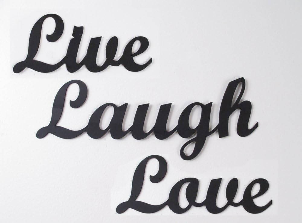 Metal Wall Art Work Live Laugh Love Steel Words Wrought Iron