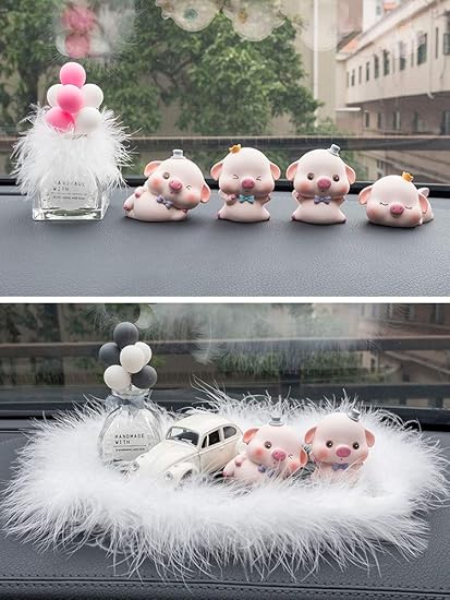 Amazon Com 网红创意个性car Decoration Car Feng Shui Pendant汽车车载可爱车子小猪公仔车上高档女车内饰品摆件 Home Audio Theater