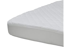 DELTA CHILDREN Beautyrest Kids Fitted Crib Mattress Pad | Waterproof | 52” x 28” | Machine Washable, White
