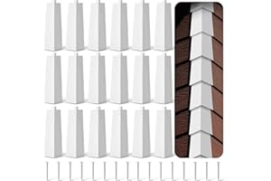 Therwen 16 Pcs Aluminum Siding Corners 8 Inch Outside White Corner Caps Smooth Siding Trim, Metal Nails Included for Mobile Home House Exterior