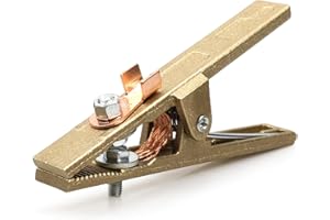 Vaphy 300A A-shape Welding Ground Clamp Brass Earth Ground Copper Grip Clip Suitable for MIG MMA TIG ARC Welding