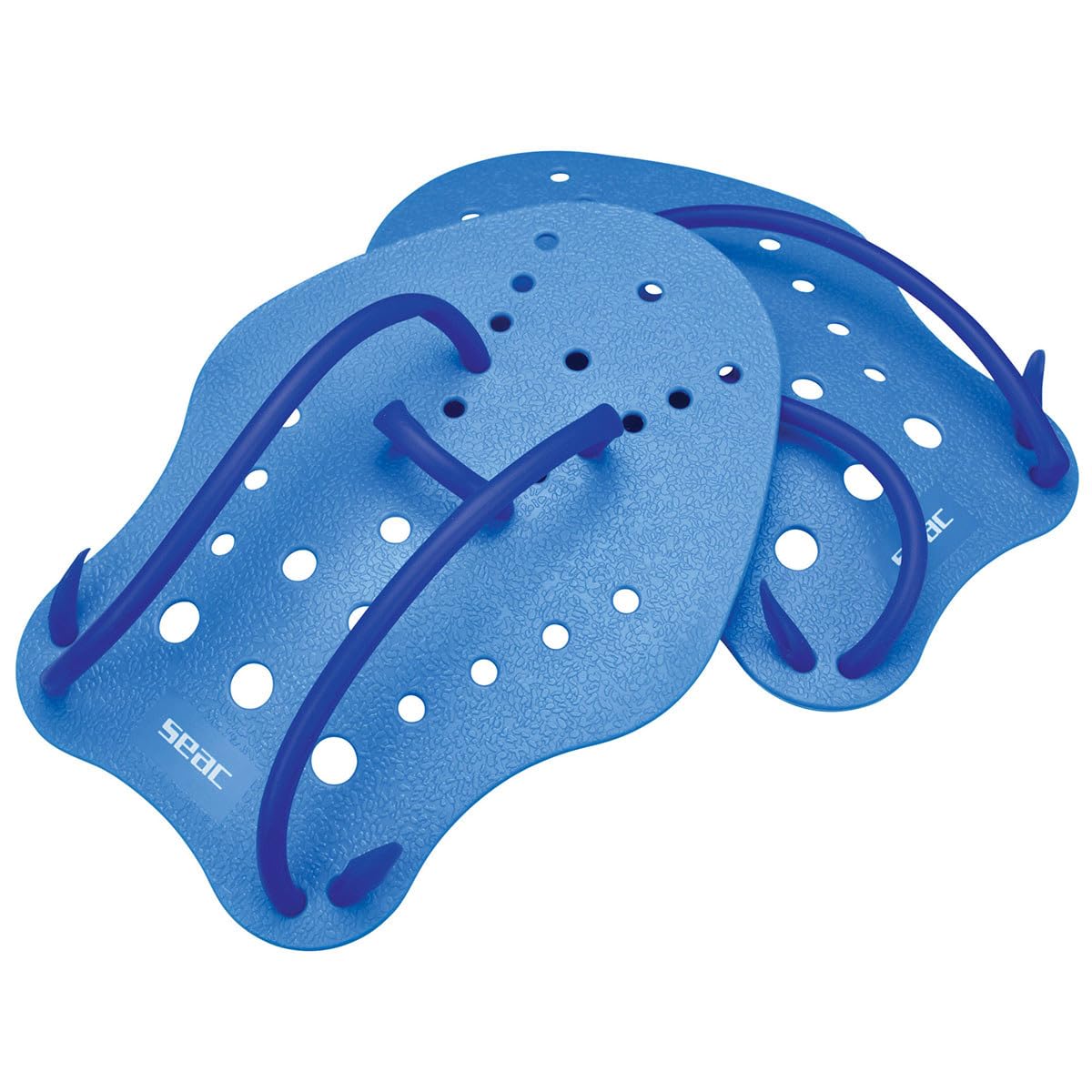 SEAC Unisex Hand Paddle Paddles for Swim Training in the Pool and at Sea, Blue, S UK