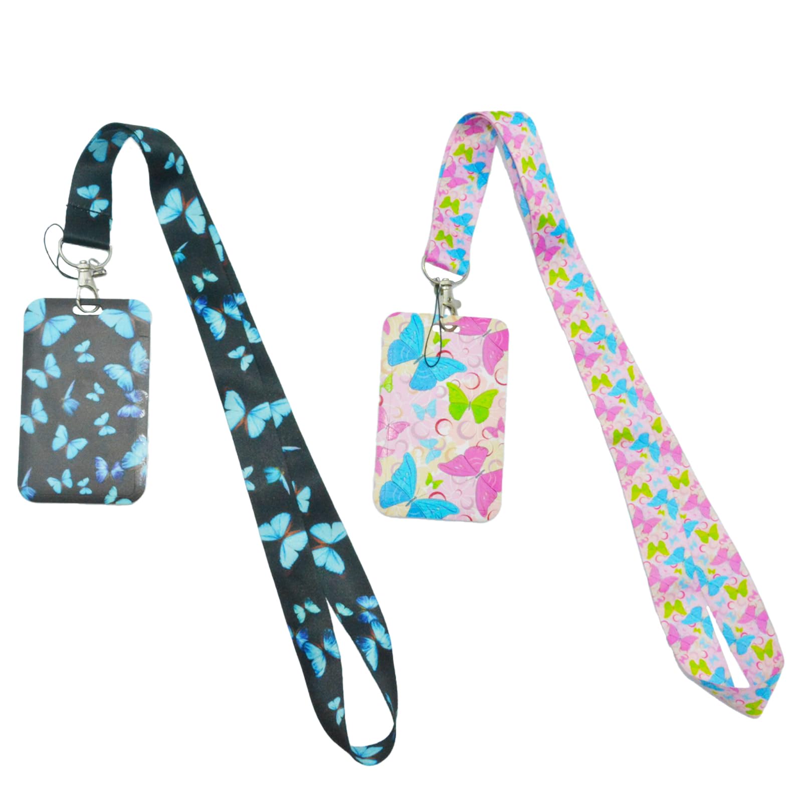 2PCS Badge Holder with Lanyard, ID Card Holder for Women, Kids, Nurses, Doctors, and Students