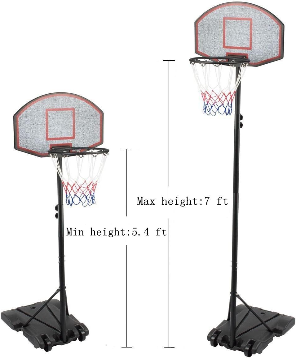 KLB Sport Height Adjustable Portable Youth Basketball Hoop : Sports & Outdoors