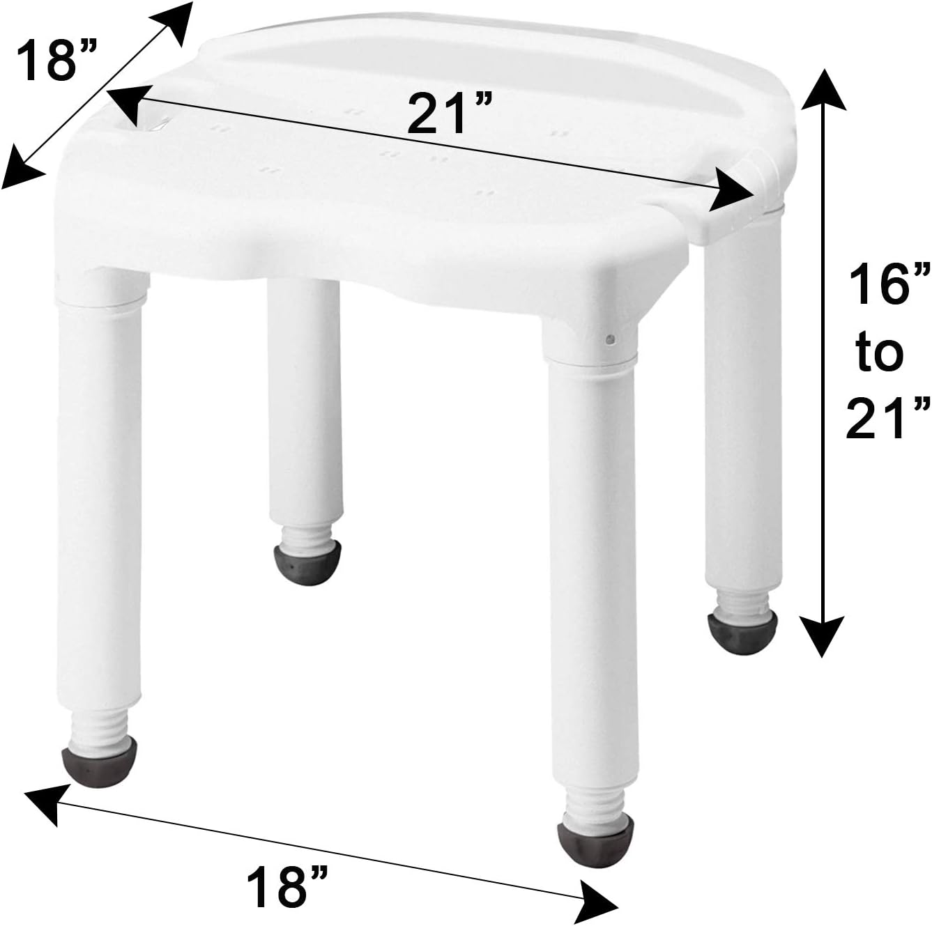 Carex Universal Bath Seat and Shower Chair - With Support Up To 400 Pounds - Adjustable Height Shower Bench: Health & Personal Care