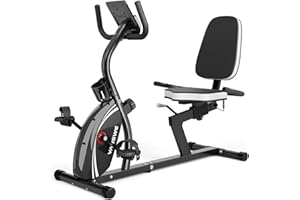 VANSWE Recumbent Exercise Bike for Adults Seniors - Recumbent Bikes for Home with Magnetic Resistance, Bluetooth and App Connectivity, Pulse Sensor