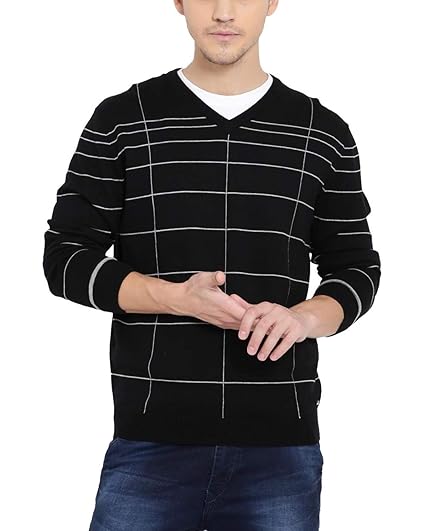mens checkered sweater