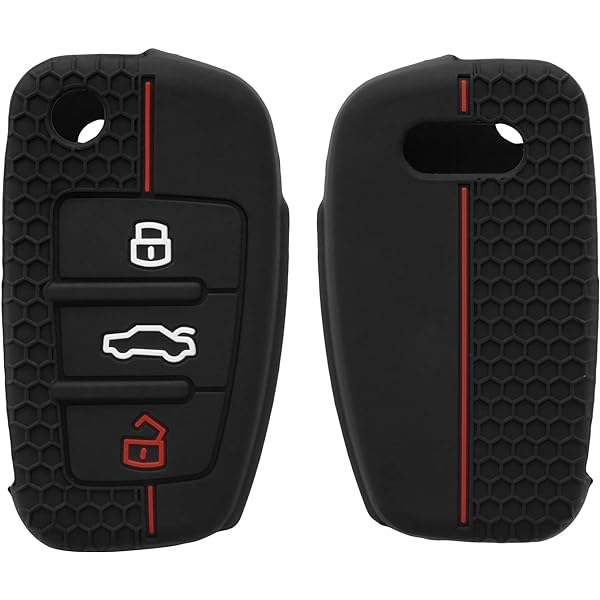 Ontto Funda De Piel Para Llave De Coche Apto Para Audi A3 S3 TT A4 A6 Q7 A1 S1 Q3 RS4 RS6 Q5 TTS R8,Seat Exeo 3R, Accesorio Para Mando A Distancia