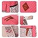 Veenajo Casual Lightweight Cute Dot Canvas Laptop Bag Shoulder Bag School Backpack (Pink)