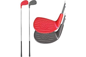 KOFULL Backyard Golf Game Clubs with Oversize Plastic Head, Golf Set with 2 Clubs, Steel Shaft Club for Backyard Yard,for Out