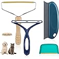 AXLUNAR Pet Hair Remover - 4 Pack Dog Cat Hair Remover for Couch, Reusable Lint Remover Shaver Portable Carpet Rake Scraper B