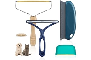 AXLUNAR Pet Hair Remover - 4 Pack Dog Cat Hair Remover for Couch, Reusable Lint Remover Shaver Portable Carpet Rake Scraper B