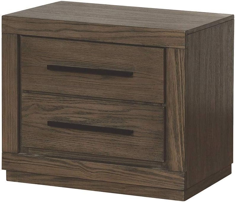 Amazon Com William S Home Furnishing Oakburn Nightstands Weathered Warm Gray Furniture Decor