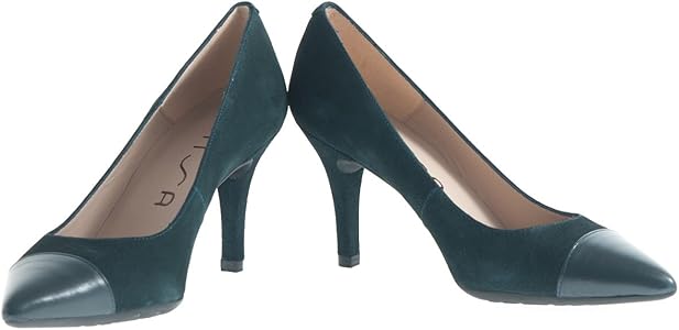 dark green suede court shoes