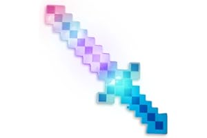 Fun Central LED Light-Up Pixel Sword – 18” 8-Bit Style Toy with Multicolor Flashing Lights