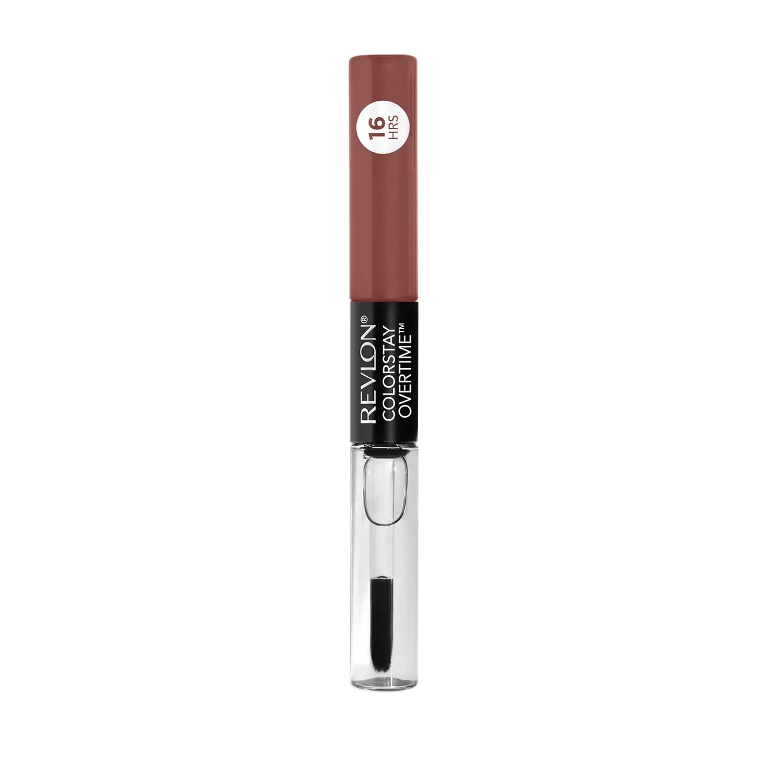 Revlon Colorstay overtime lipcolor, Longwearing Liquid Lipstick with clear lip Gloss, with Vitamin E, In Plum, 560 Taupe Time, 0.8 Oz