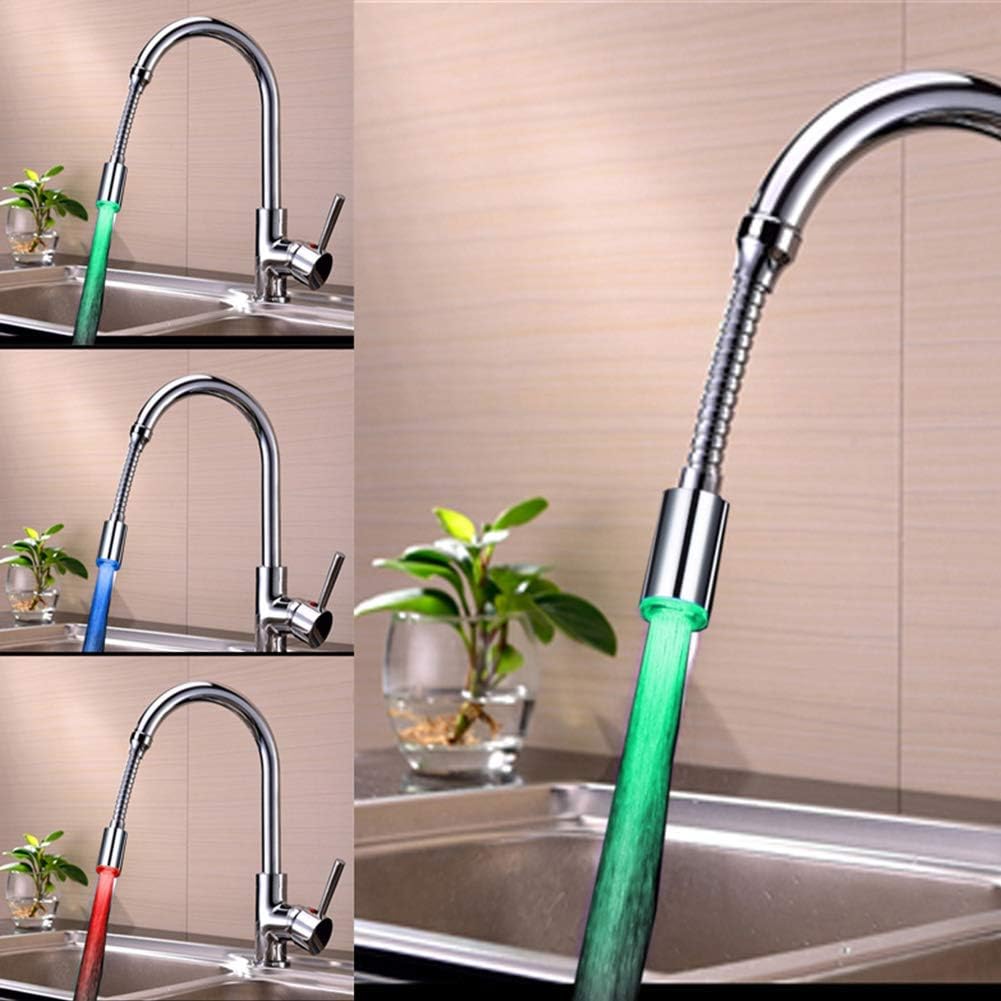 Grifo Luz Cocina Hogar Grifo Entintado Colores Cambio Dispositivo de Aireación Ahorro de Agua