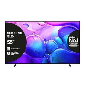 Samsung Smart TV 55” QE55Q6FAAUXZT QLED 4K, Q4 Lite Processor, 4K AI Upscaling, Art Store, OTS Lite & Adaptive Sound, Metal Stream Design, edizione speciale PACCHETTO INTRATTENIMENTO, 2025
