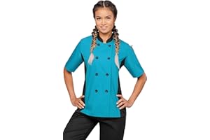 UA CHEF Women’s Chef Coat with Mesh Side Panels (XS-3X, 4 Colors)