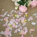 Mybbshower Pink Gold Tissue Paper Heart Confetti for Wedding Reception Baby Bridal Shower Table Scatter 1 Inch 8000 Plus