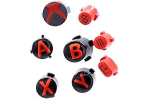 GENERIC Deal4GO 8-Pack Plastic ABXY Button Menu/View/SYNC/Share Key Set Replacement for Xbox Series S & Xbox Series X Controller (RED) (XSSX-8PB)
