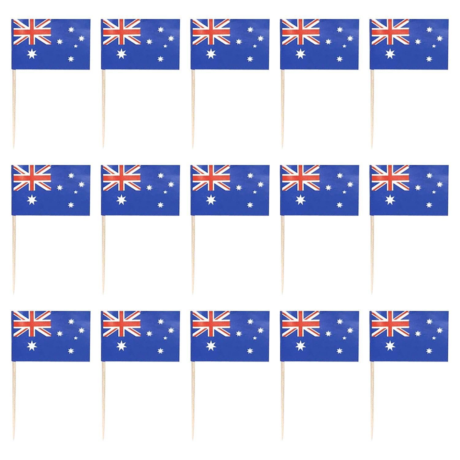 300Pcs Australian Toothpick Flags, Australian Decorations, Australian Party Decorations, Australia Day Decorations, Australian Flags