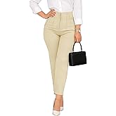 Kubsid Womens Straight Leg Pants 2026 High Waisted Stretchy Business Casual Work Pants Dress Office Trousers with Pockets