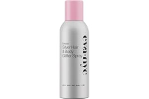EVA·NYC Eva NYC Kweeen Silver Hair and Body Glitter Spray - Our Original Ultra Shimmery Glitter, New Look - Adds Shine + Non-Sticky - Quick Drying Sparkle Spray - Warm Vanilla Scent - 4.9 oz