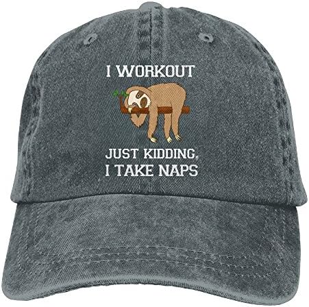 Wfojpogop Unisex I Work Out Outing Headgear Asphalt