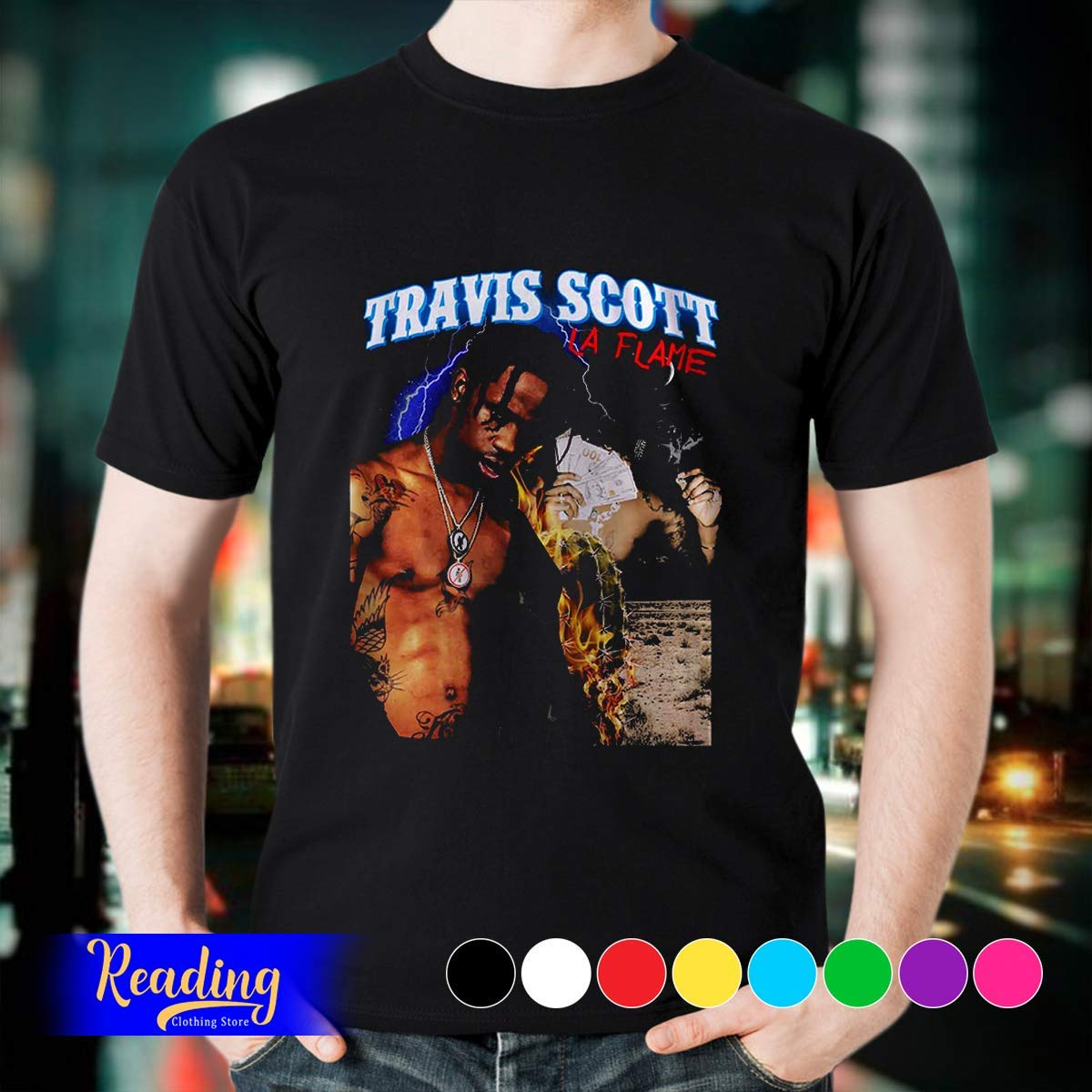travis scott la flame shirt